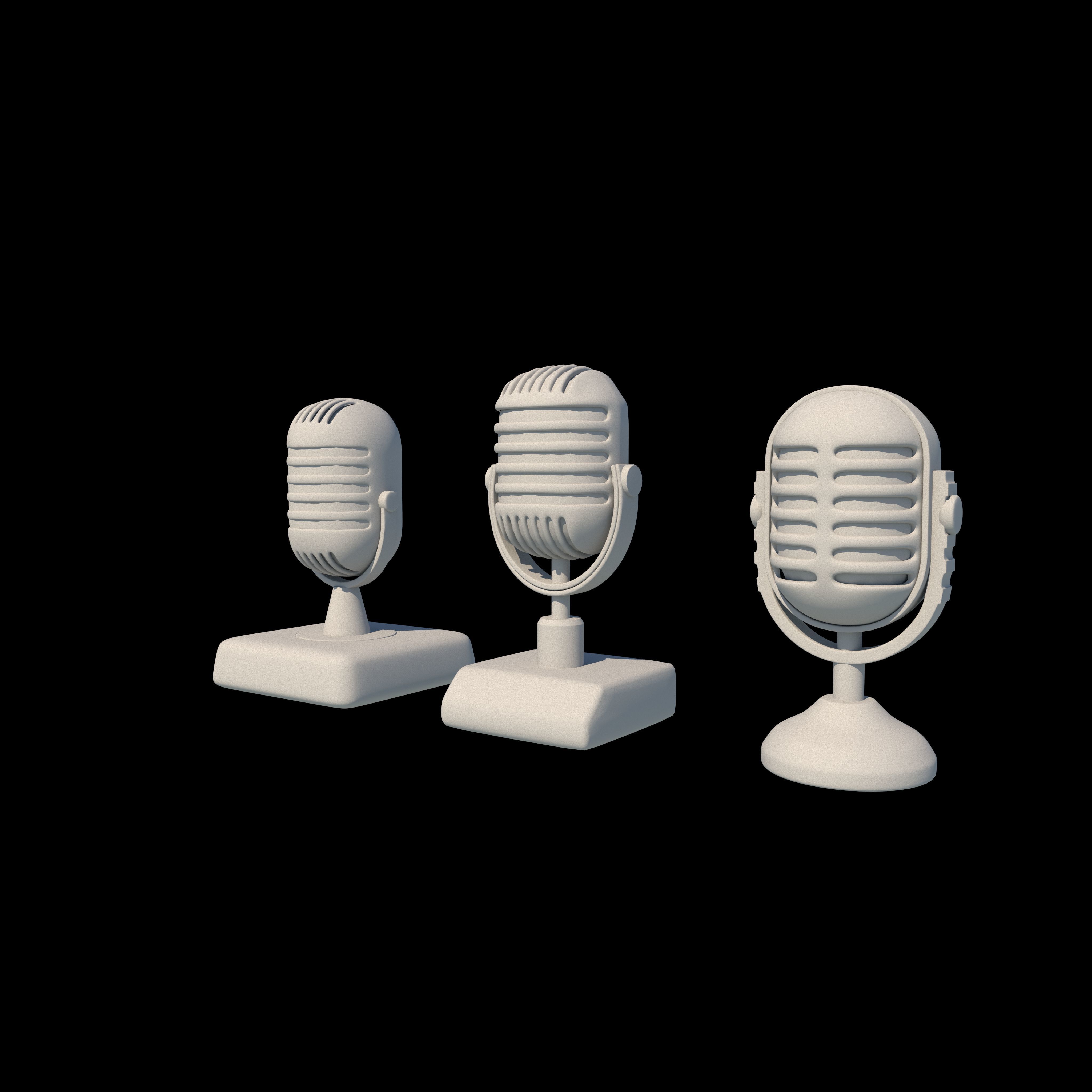 Vintage Microphone 3D model_14