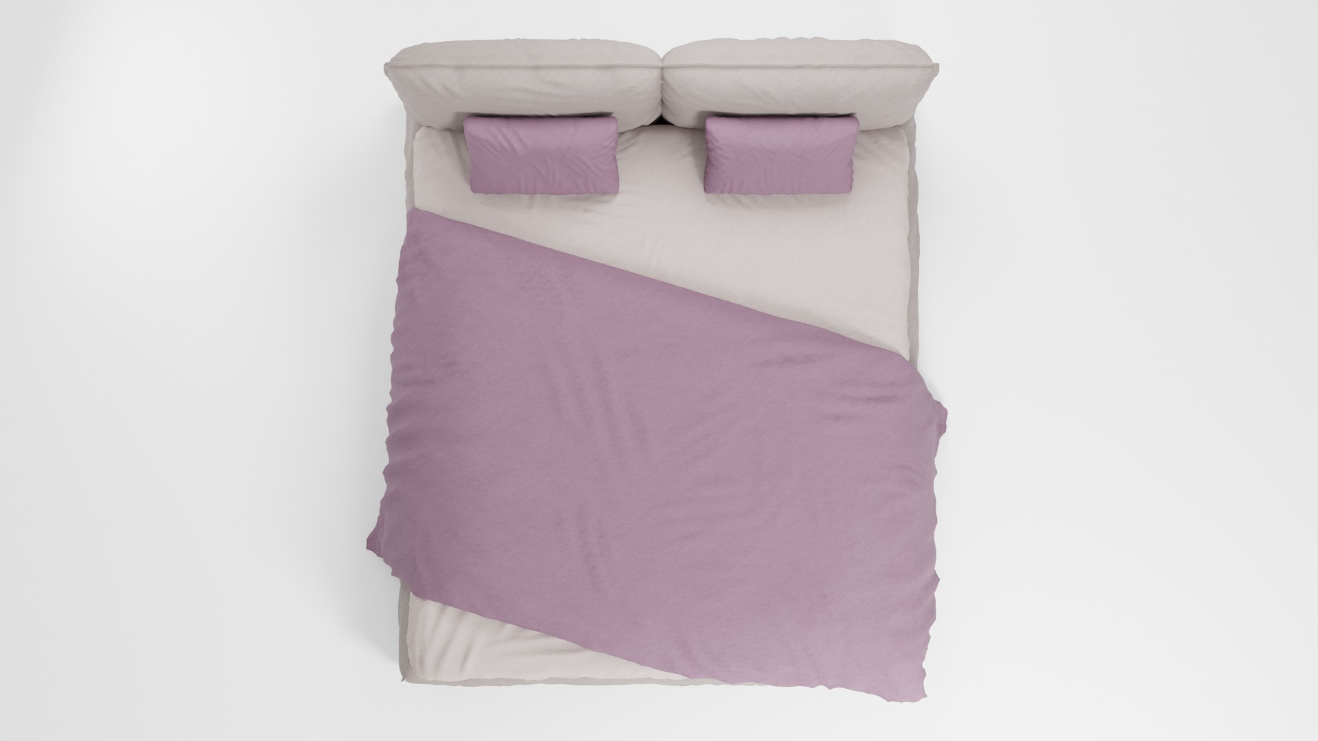 Upholstered bed with modern design 3D model_5