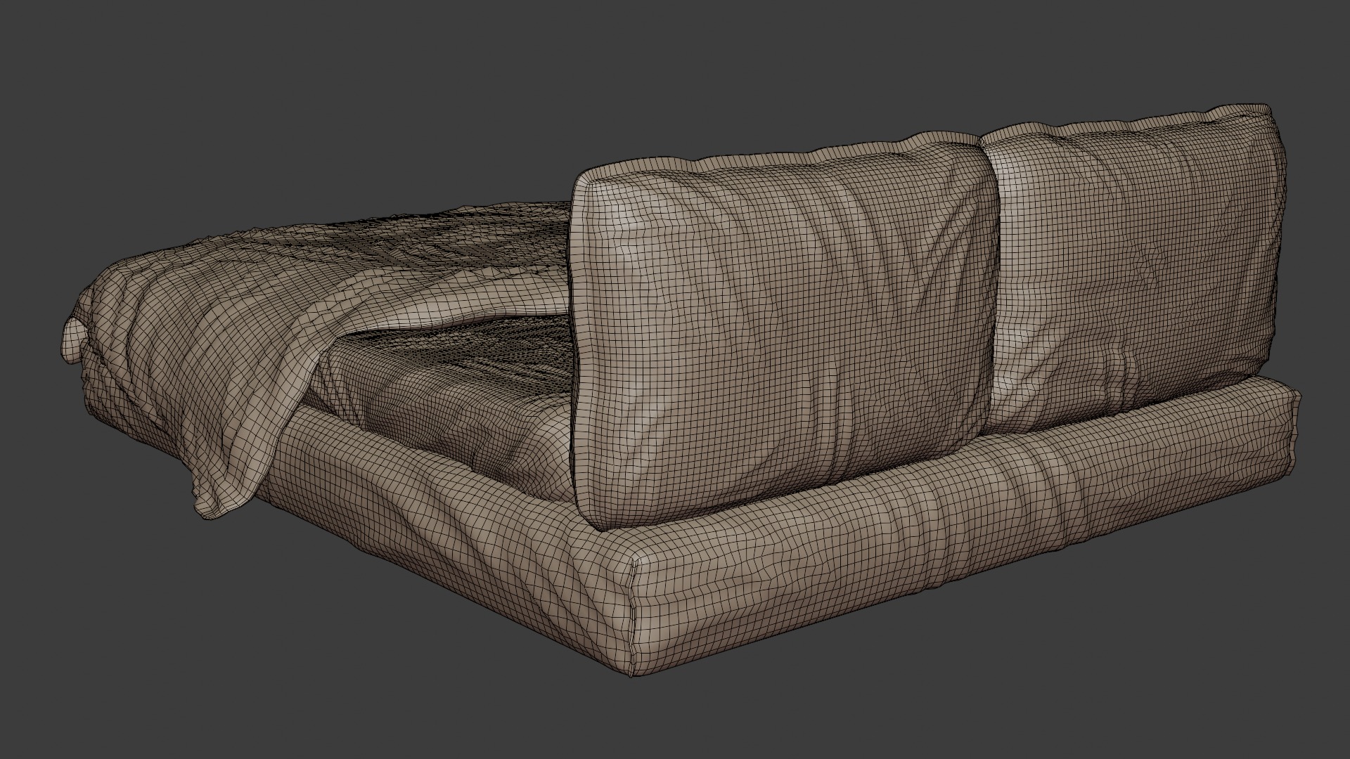 Upholstered bed with modern design 3D model_7