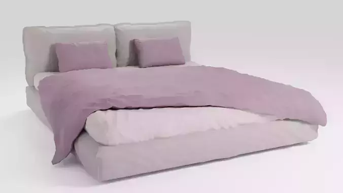 Upholstered bed with modern design