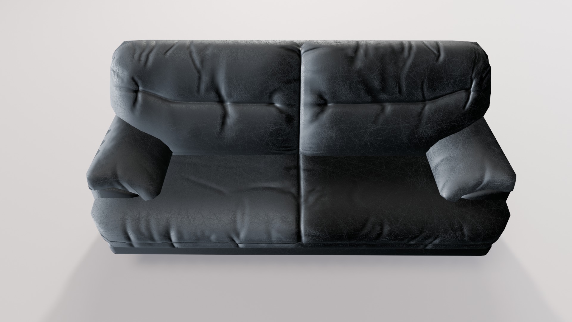 Interior sofa low-poly model leather like texture Low-poly 3D model_6