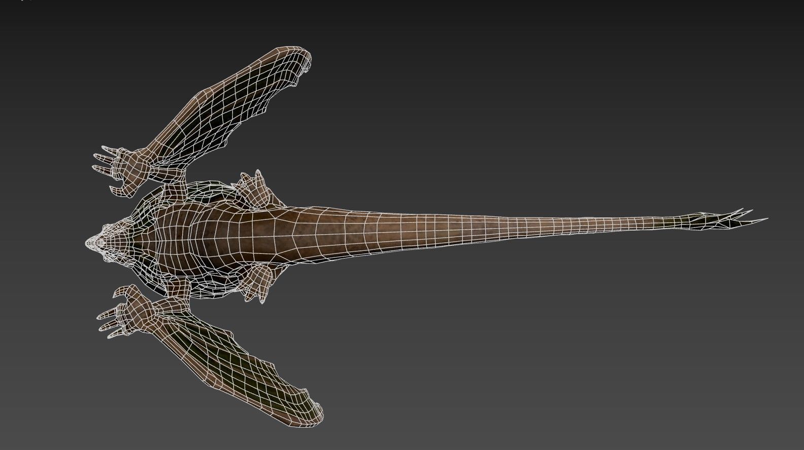 Stylized FurDragon Low-poly 3D model_19