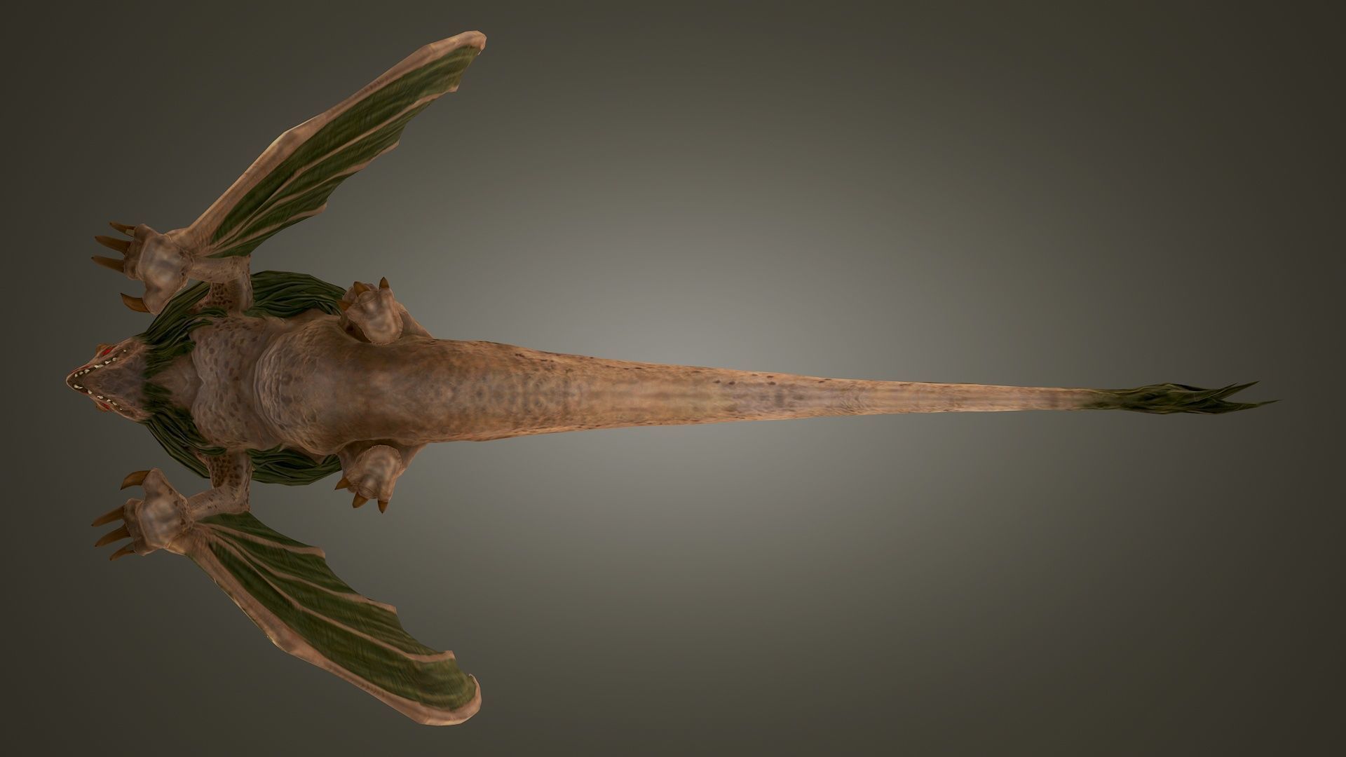 Stylized FurDragon Low-poly 3D model_12