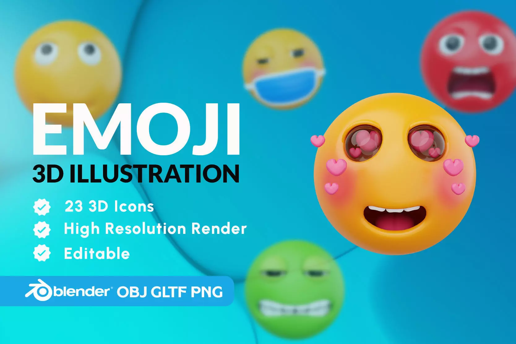 Emoji V3 illustration 3D model