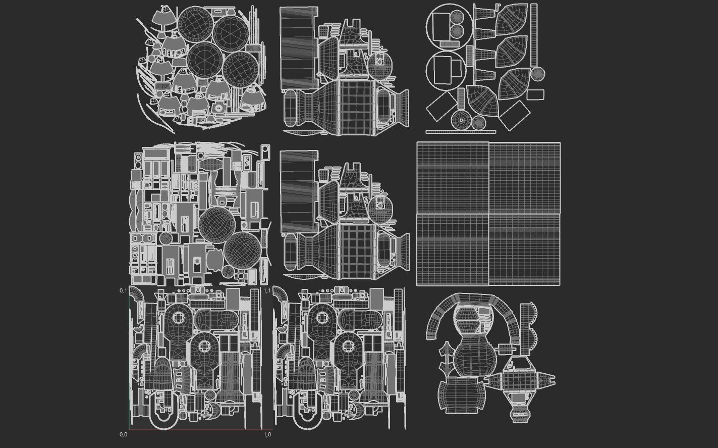 R2D2 Painted Version - Rigged 3D model_3