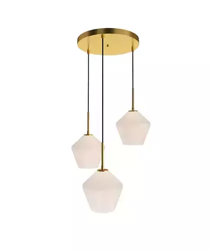 Living District LD2259BR Brass Pendant Ceiling Light 3D model