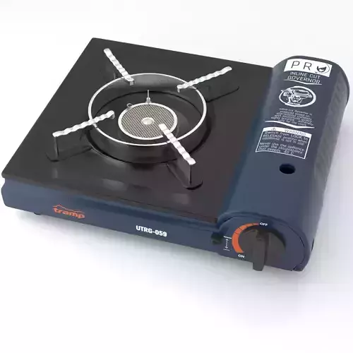 Tourist gas stove Tramp with ceramic burner UTRG-059 dark blue 3D model