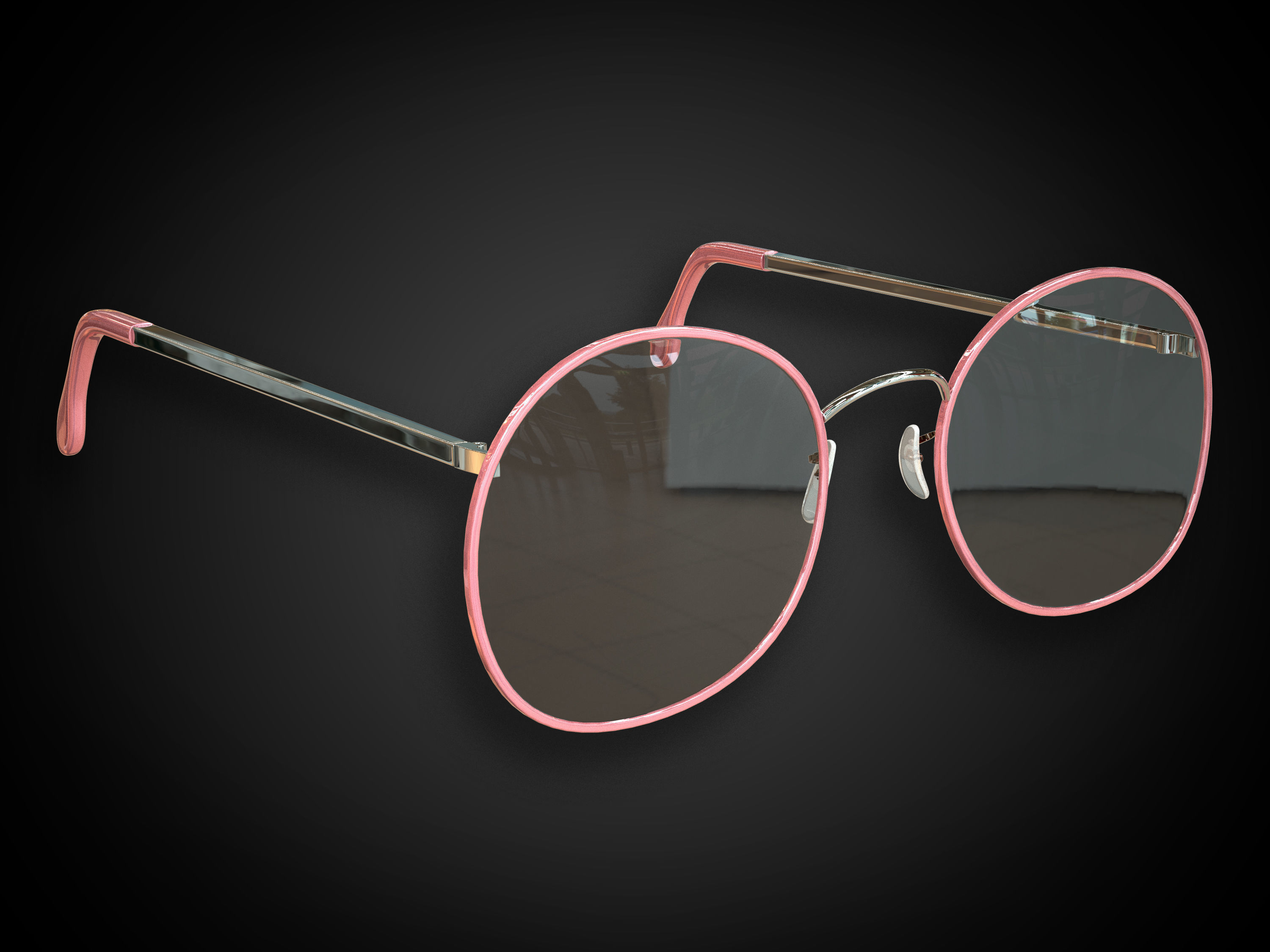 Collection of Womens Glasses Low-poly 3D model_13