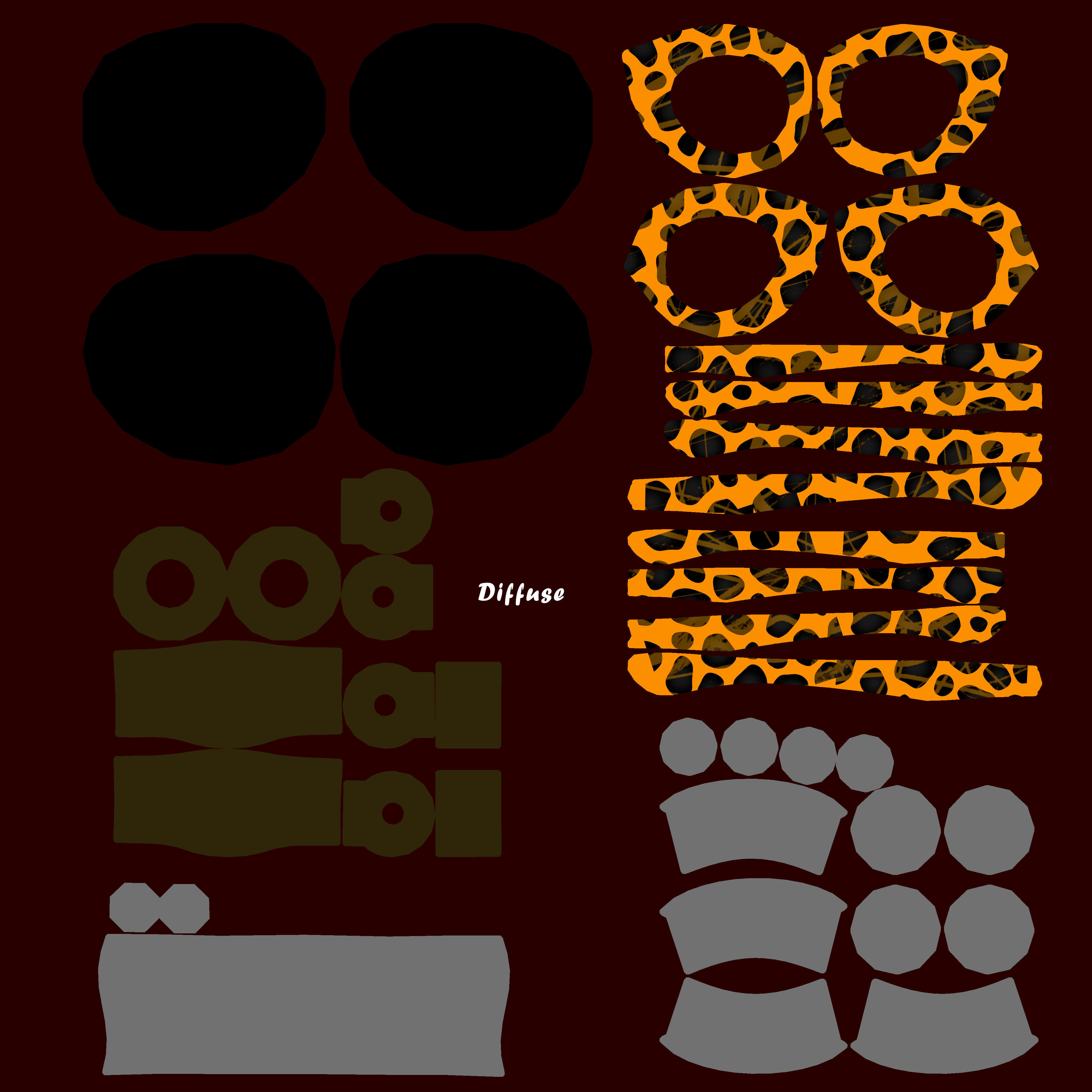 Collection of Womens Glasses Low-poly 3D model_5