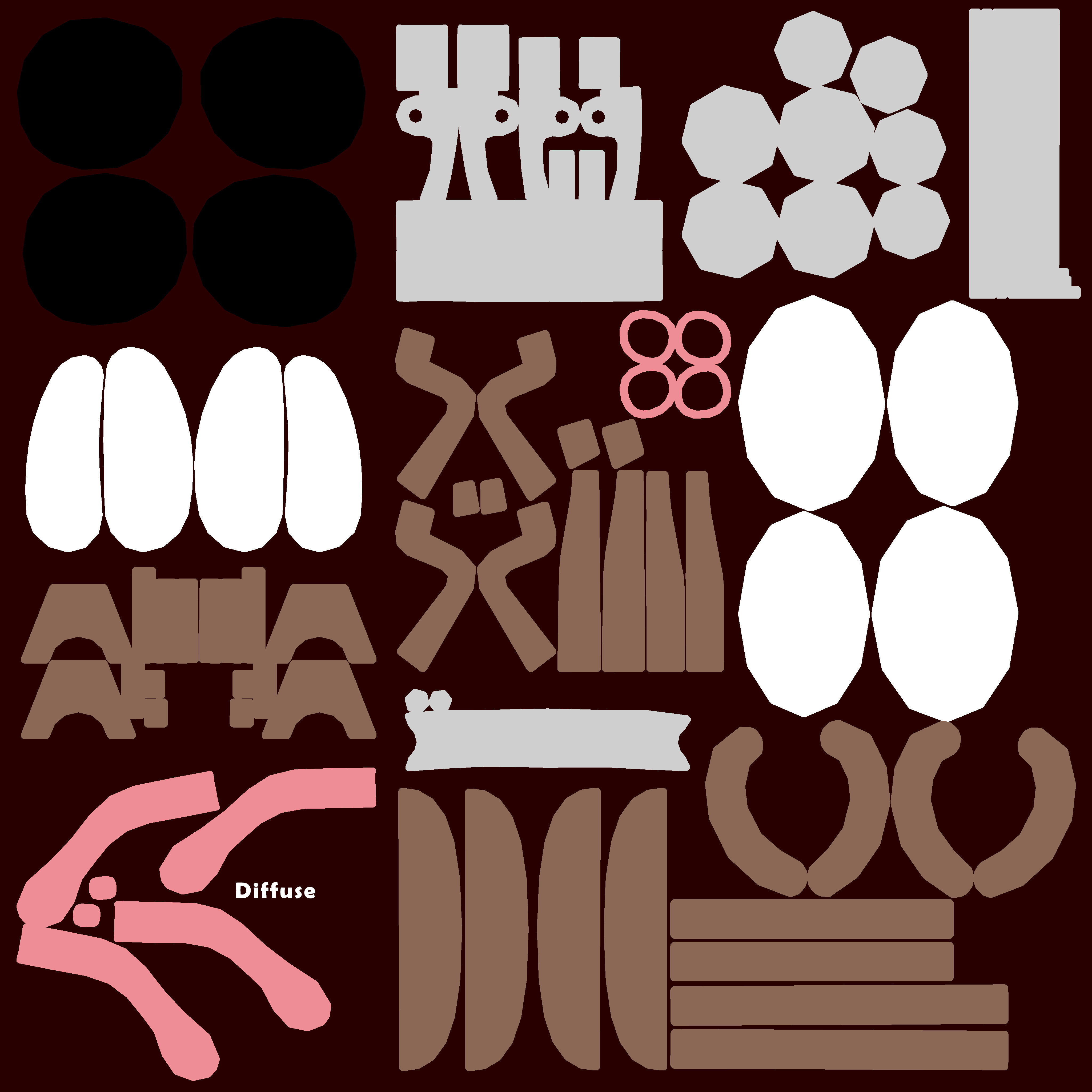 Collection of Womens Glasses Low-poly 3D model_15