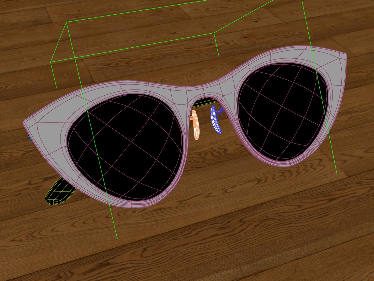 Collection of Womens Glasses Low-poly 3D model_7