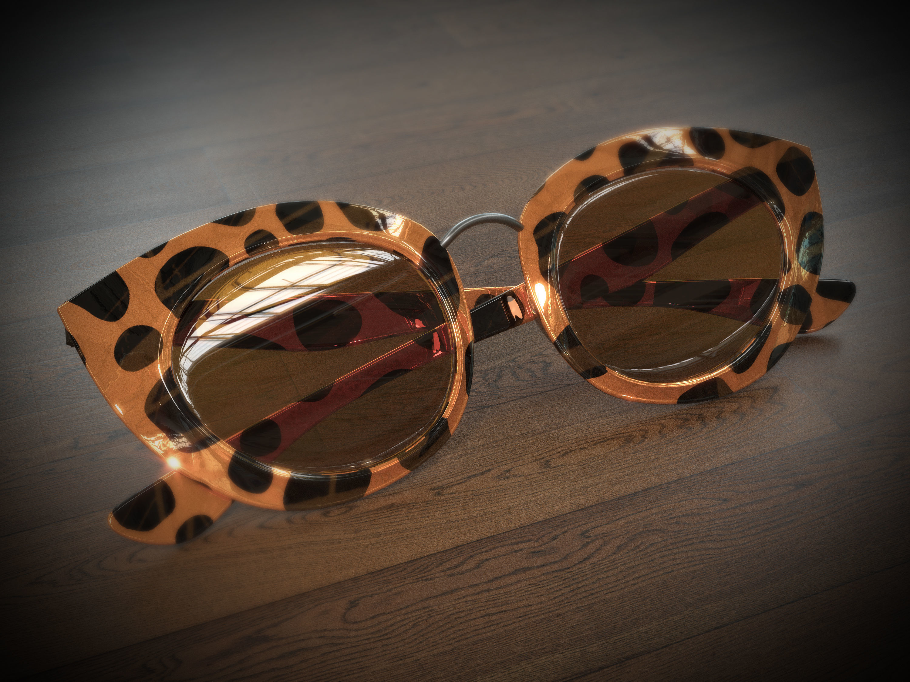 Collection of Womens Glasses Low-poly 3D model_1