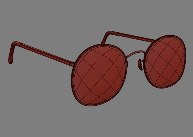 Collection of Womens Glasses Low-poly 3D model_14