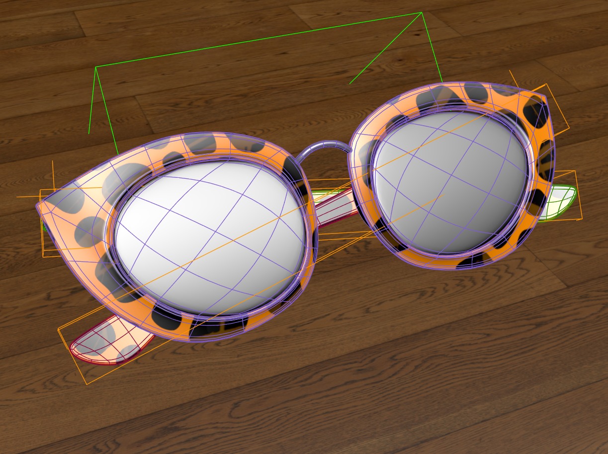 Collection of Womens Glasses Low-poly 3D model_2