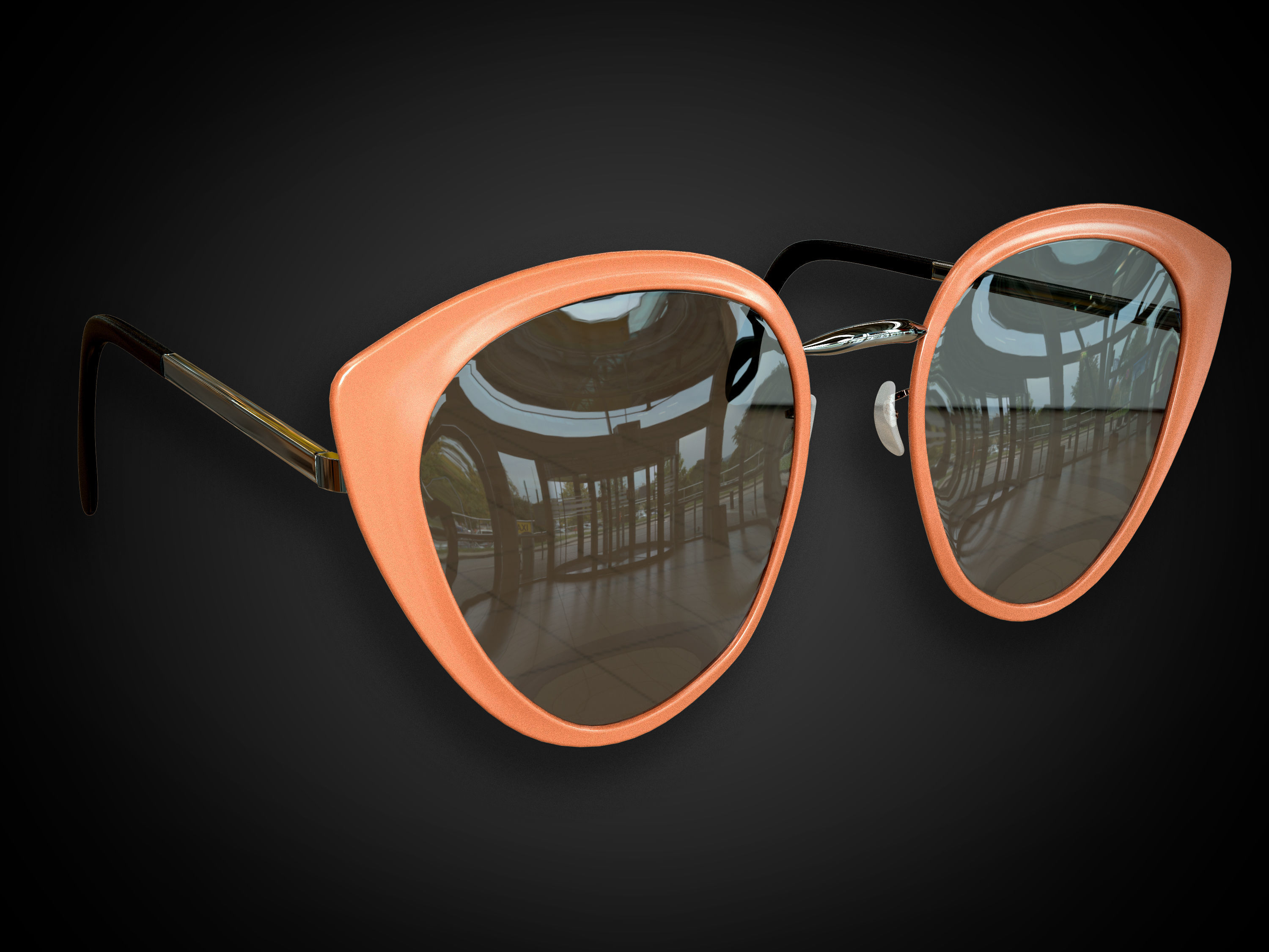 Collection of Womens Glasses Low-poly 3D model_18