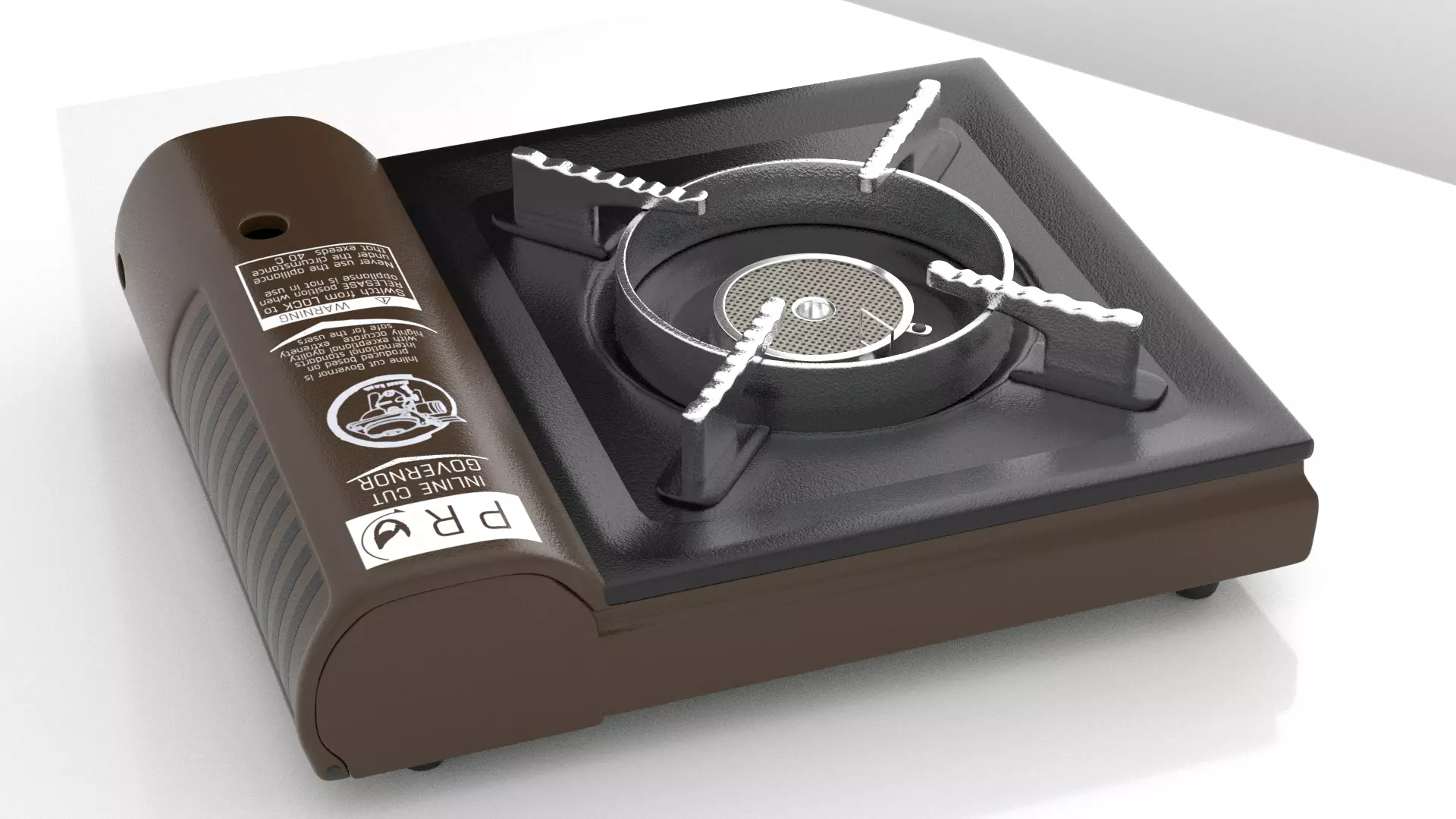 Tourist gas stove Tramp with ceramic burner UTRG-059 brown 3D model