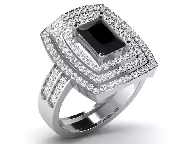 Light Weight White Gold Diamond Ring DR-6610