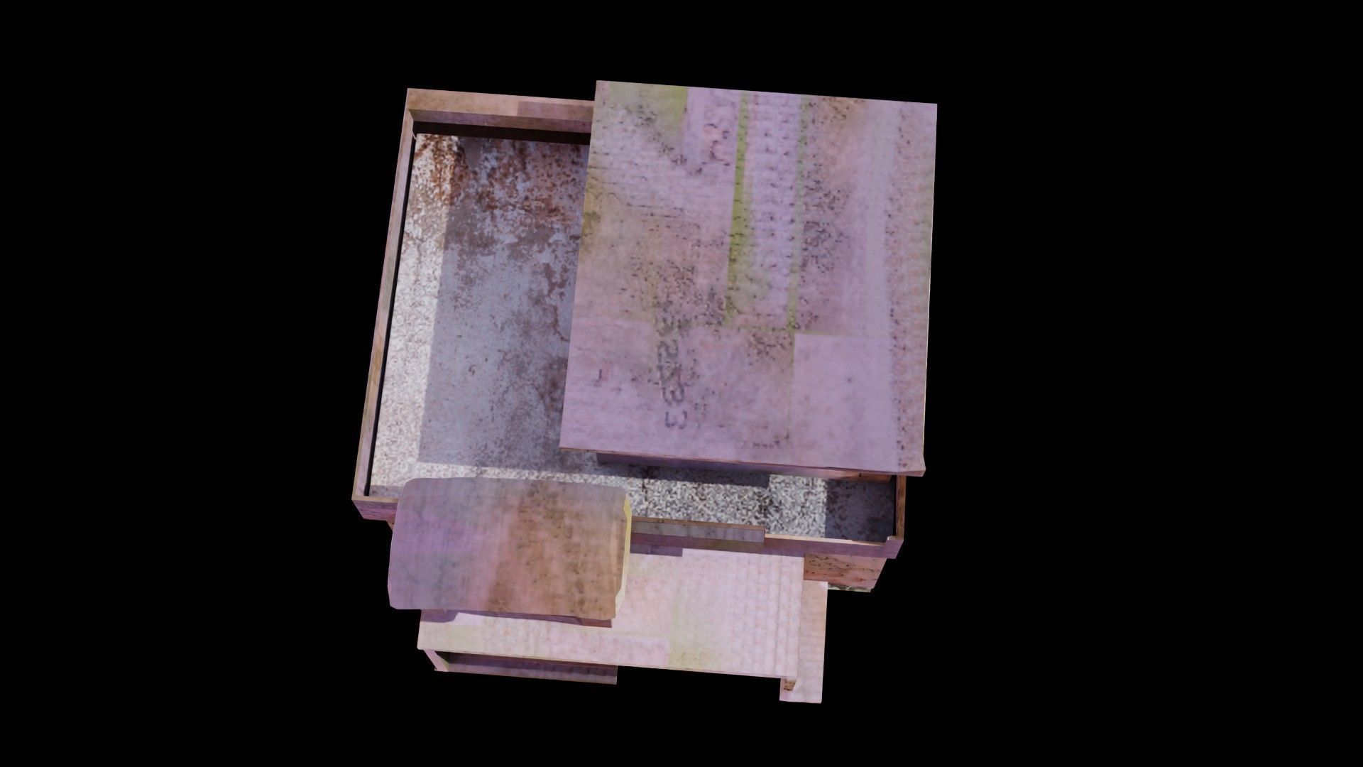 Abandoned Old House Model Low-poly 3D model_3