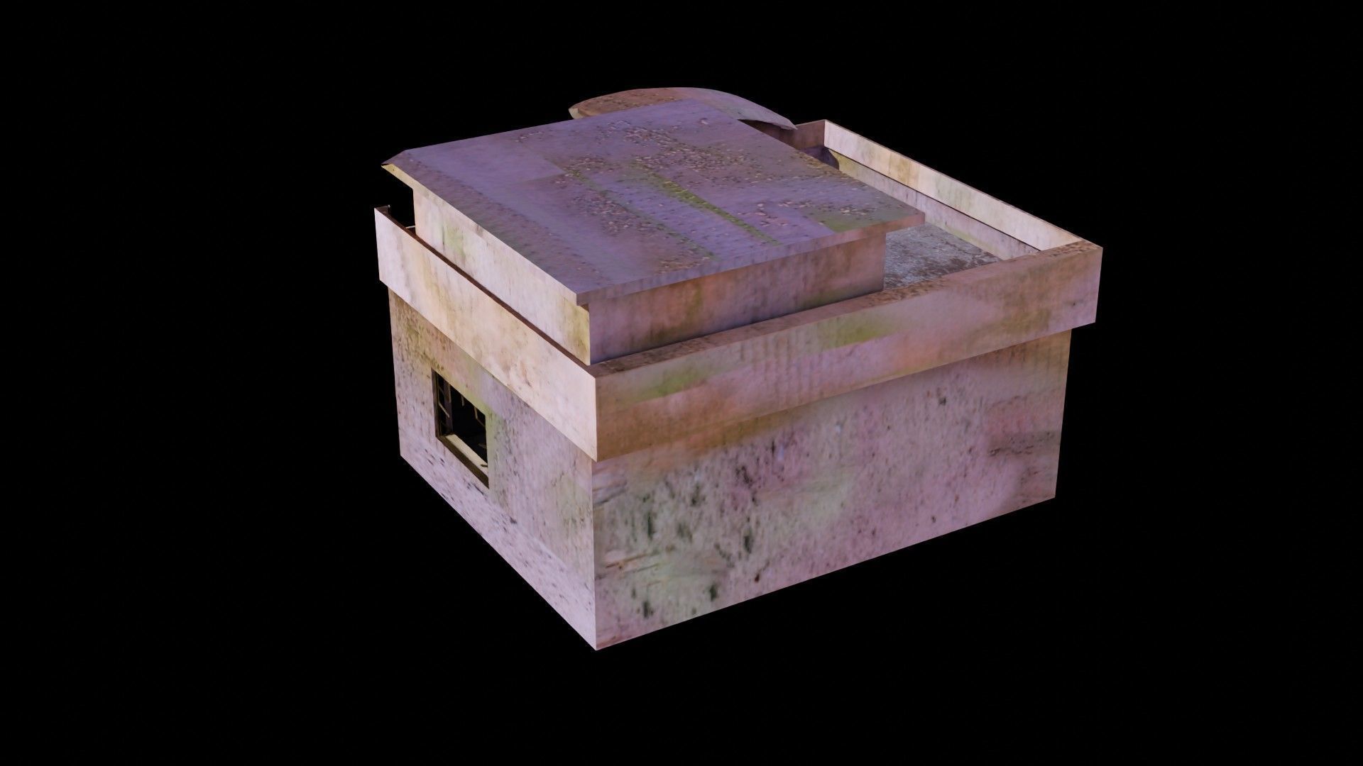 Abandoned Old House Model Low-poly 3D model_6