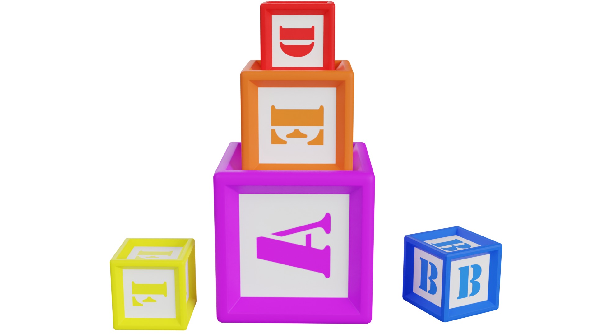 Wooden Block 3D model_5