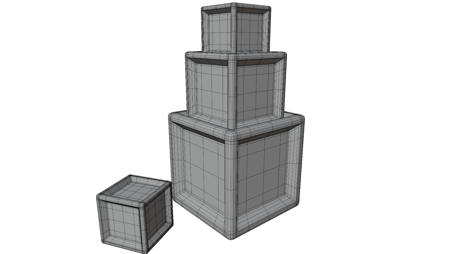 Wooden Block 3D model_9