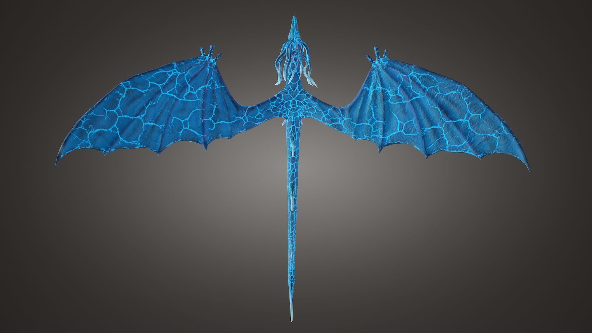 Stylized IceDragon Low-poly 3D model_17
