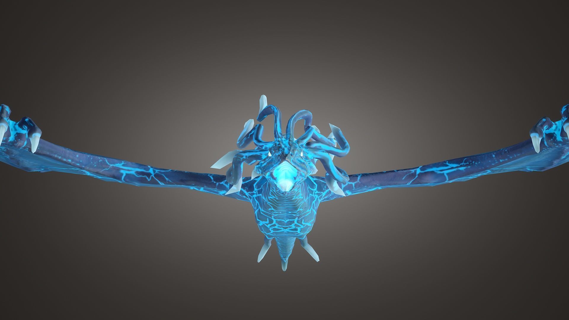 Stylized IceDragon Low-poly 3D model_15