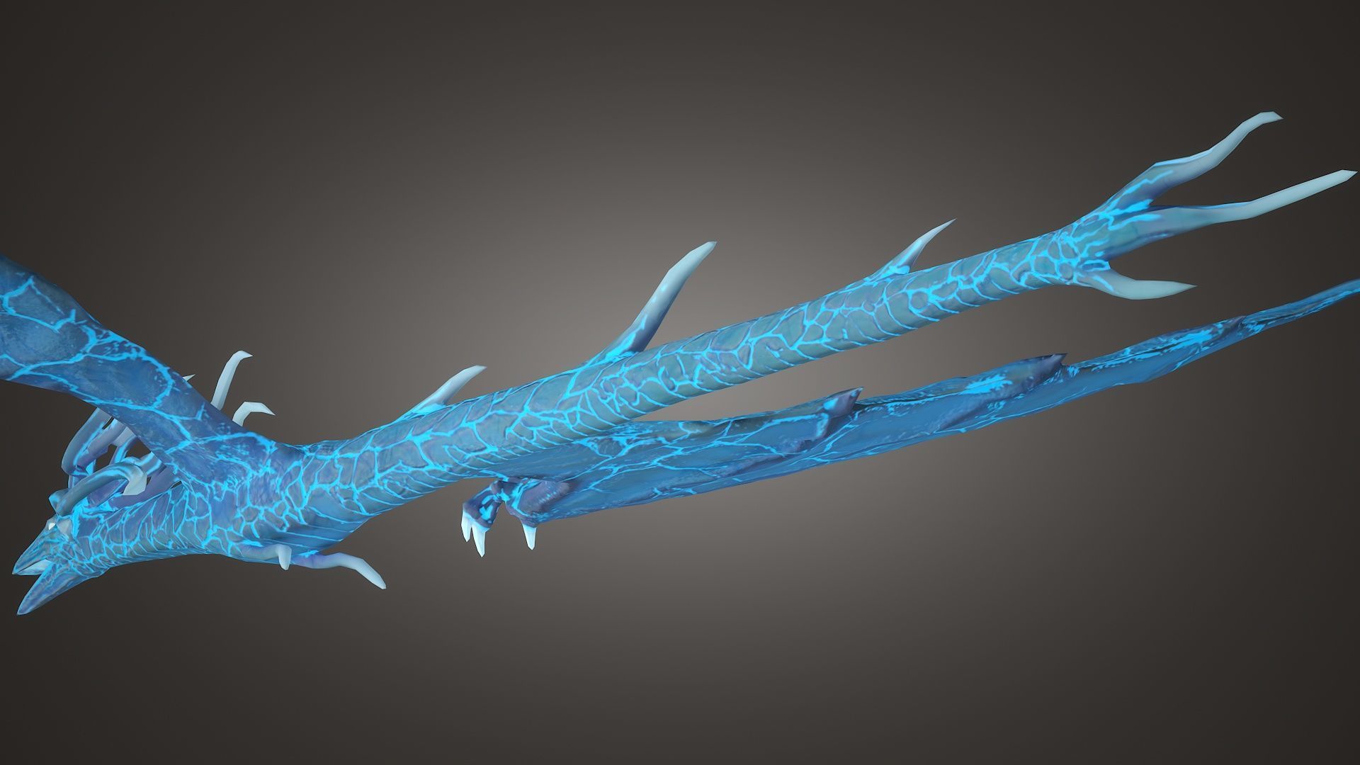 Stylized IceDragon Low-poly 3D model_14