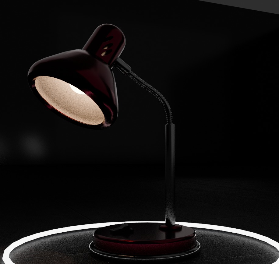 The lamp in 3D Low-poly 3D model_1