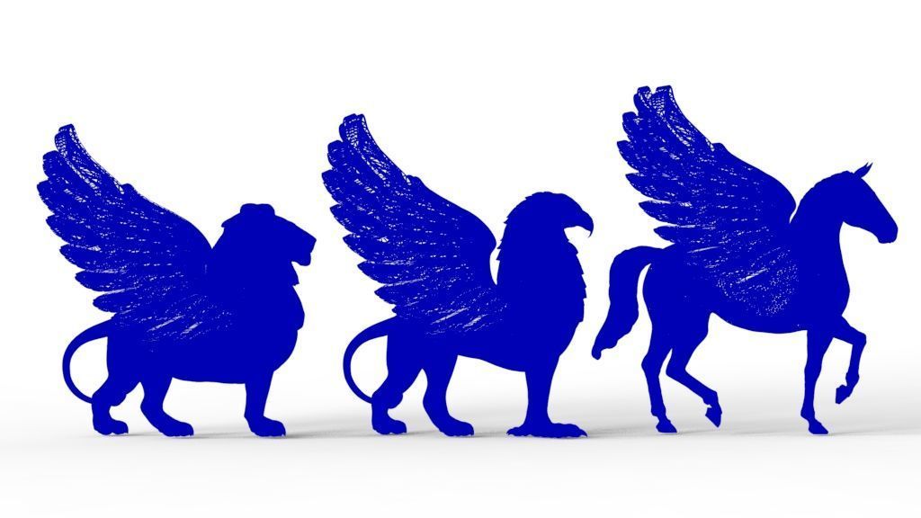 Lion Pegasus Griffin 3D print model_6