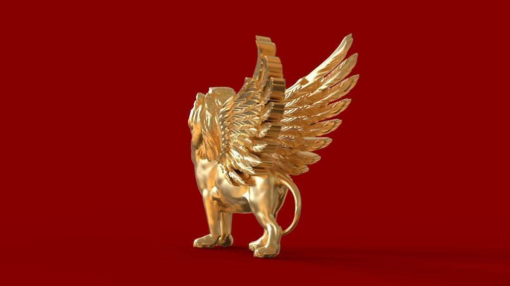 Lion Pegasus Griffin 3D print model_55