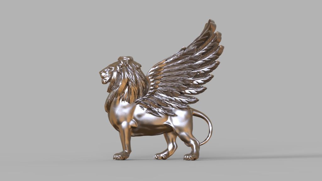 Lion Pegasus Griffin 3D print model_56