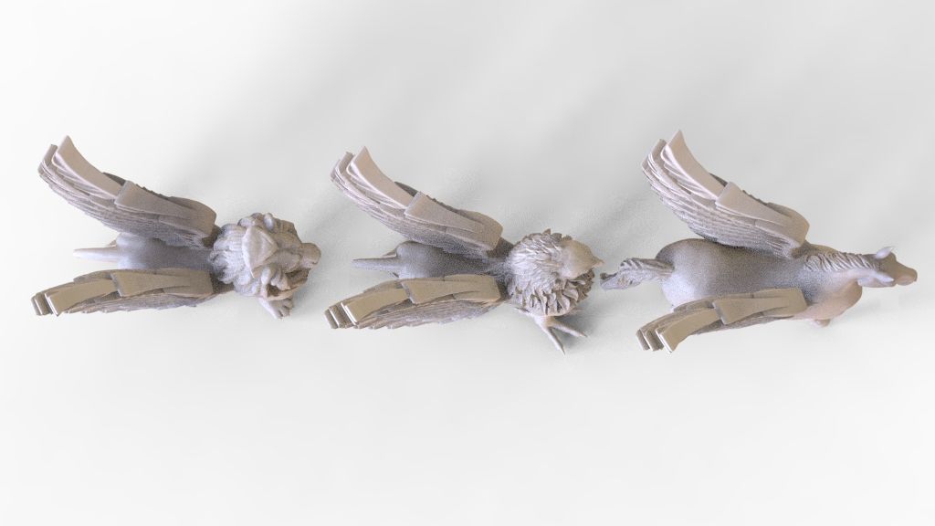 Lion Pegasus Griffin 3D print model_5