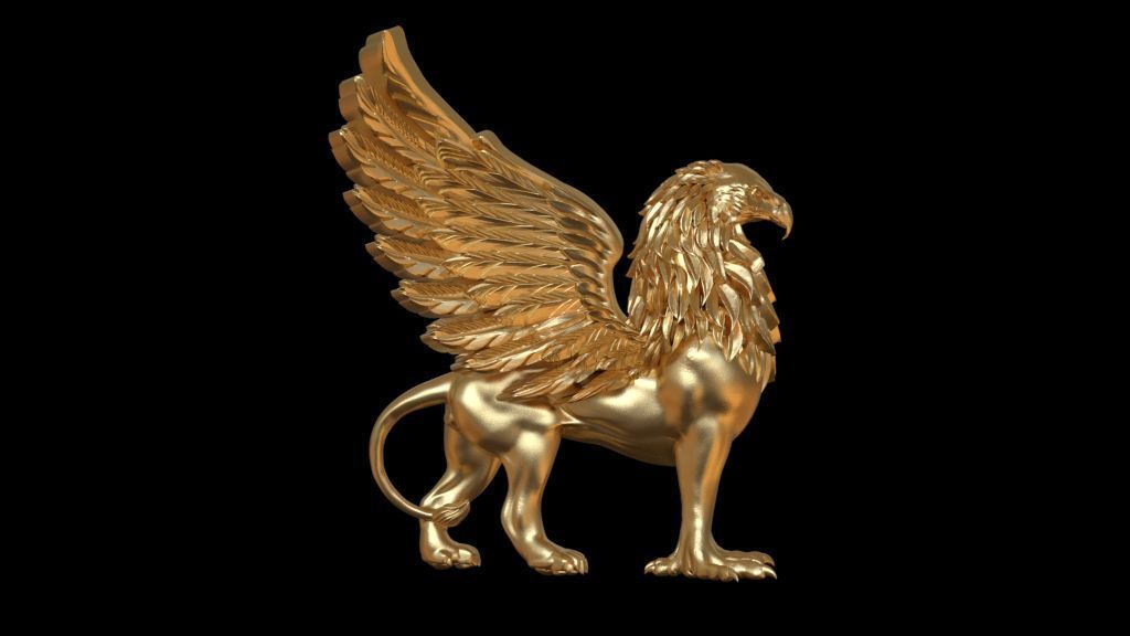Lion Pegasus Griffin 3D print model_32