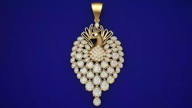 Peacock Pendant 3D print model