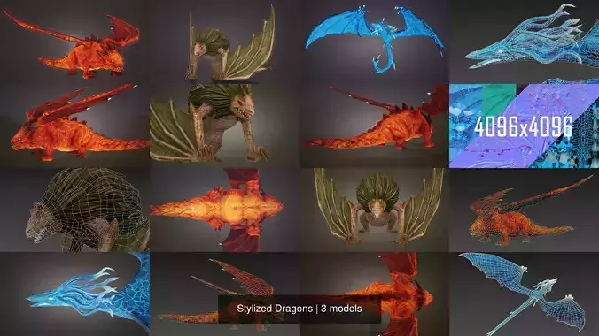 Stylized Dragons
