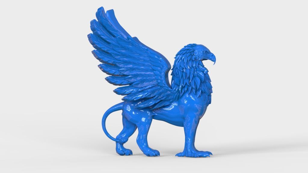  griffin  sculptures 3D print model_21