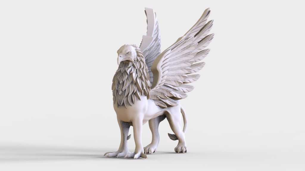  griffin  sculptures 3D print model_48