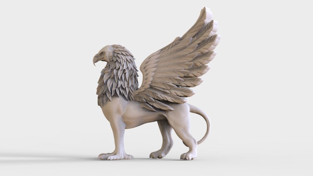  griffin  sculptures 3D print model_24