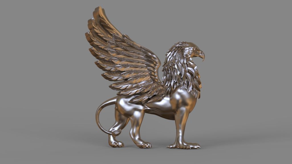  griffin  sculptures 3D print model_56
