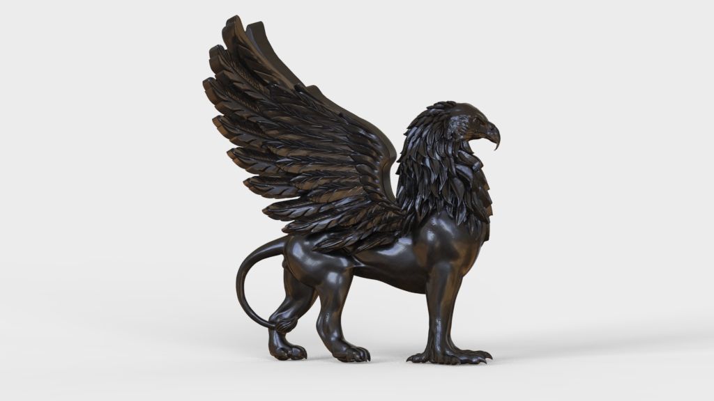  griffin  sculptures 3D print model_50