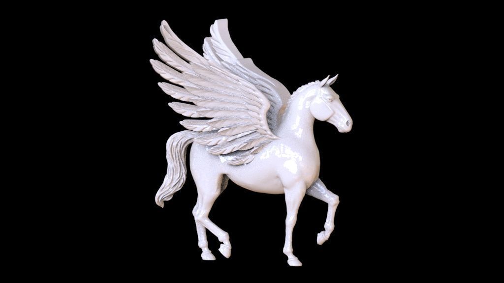 Pegasus  sculpture 3D print model_28