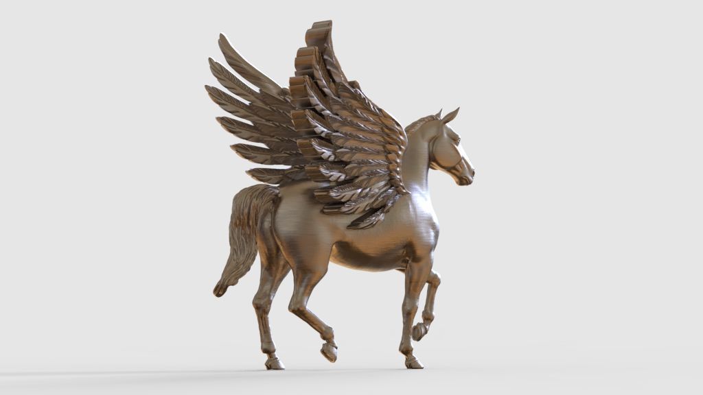 Pegasus  sculpture 3D print model_59