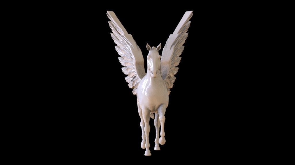 Pegasus  sculpture 3D print model_40