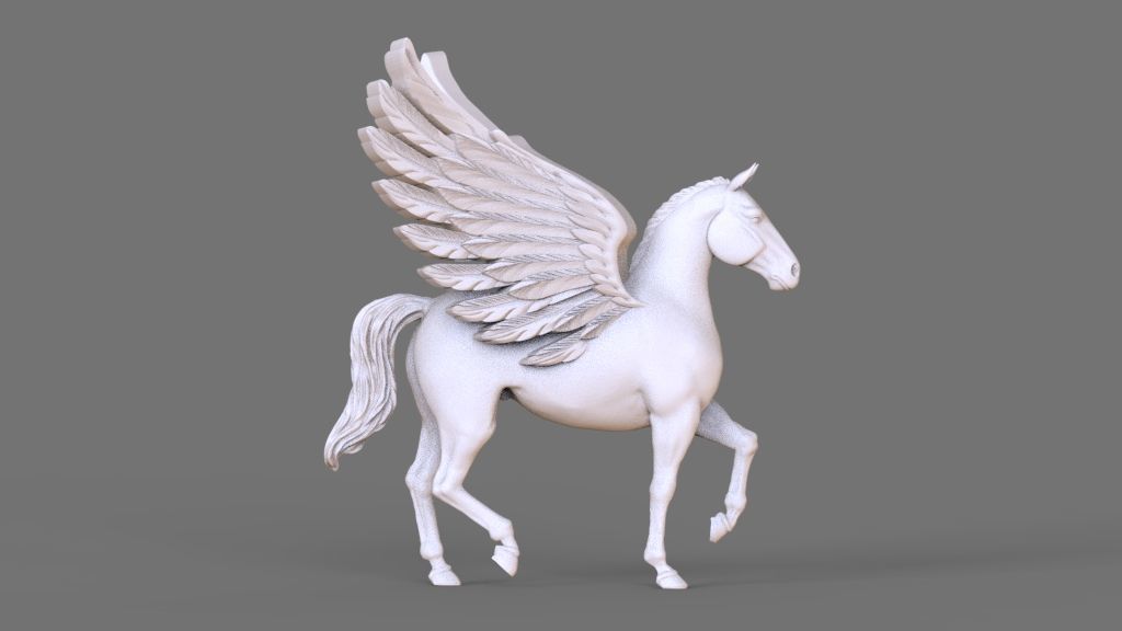 Pegasus  sculpture 3D print model_9