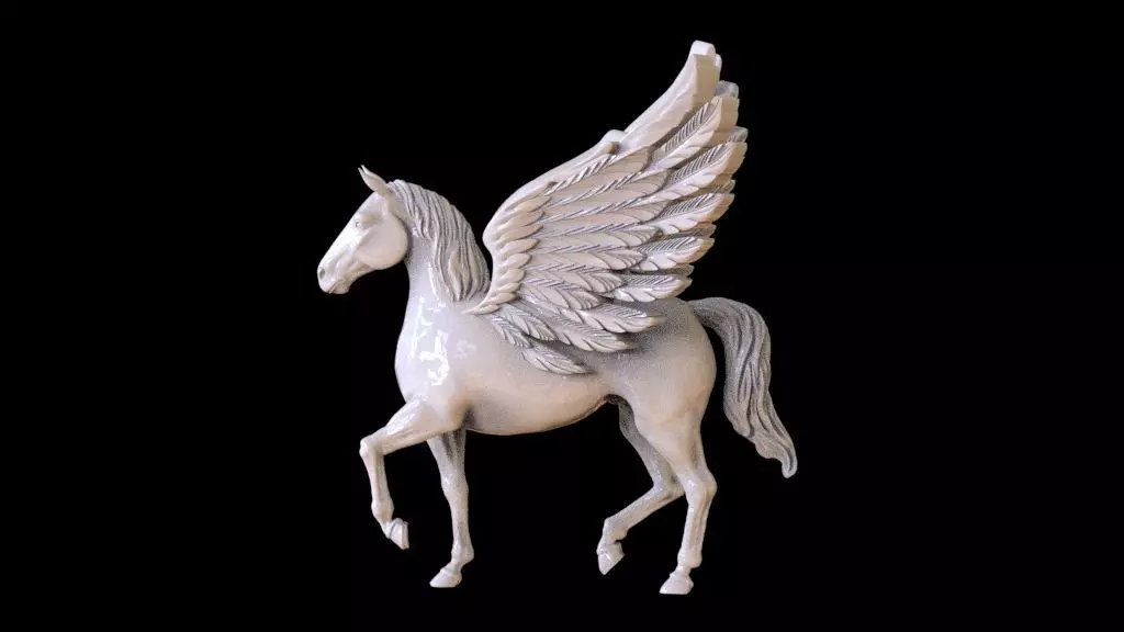 Pegasus  sculpture 3D print model_0