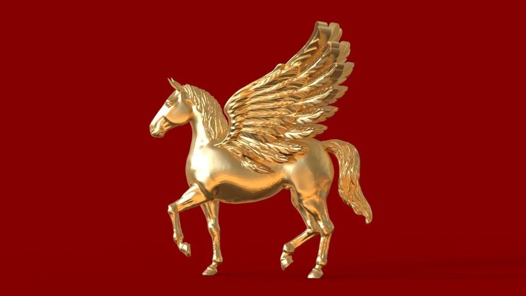 Pegasus  sculpture 3D print model_25