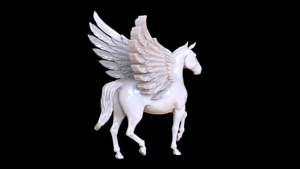 Pegasus  sculpture 3D print model_31