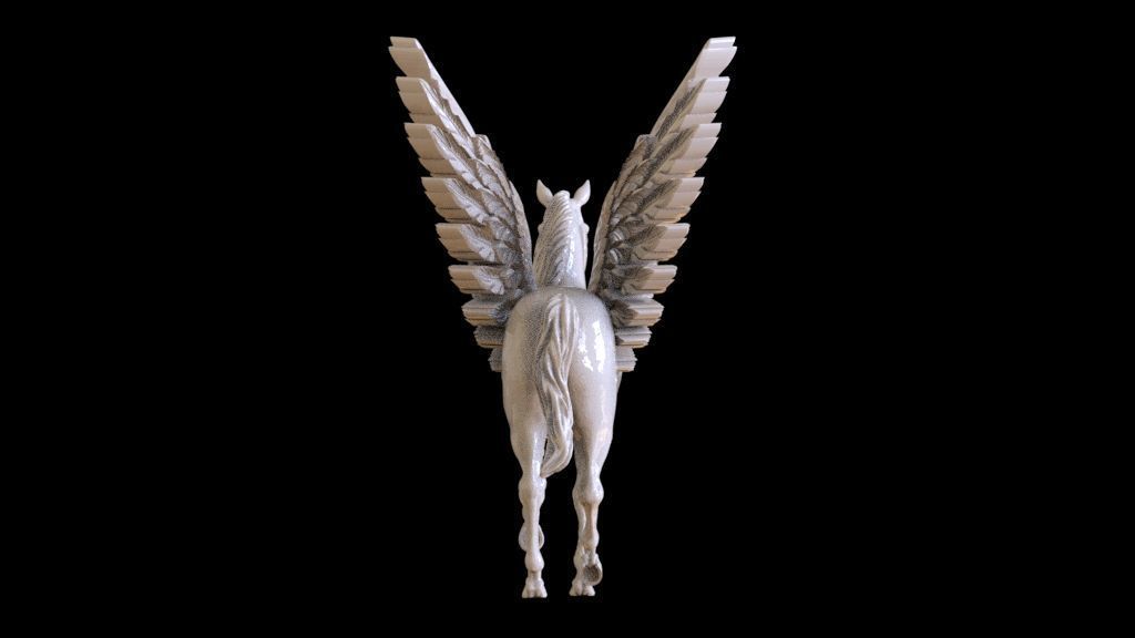 Pegasus  sculpture 3D print model_47