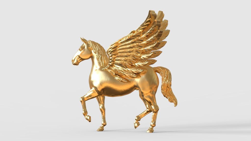 Pegasus  sculpture 3D print model_17